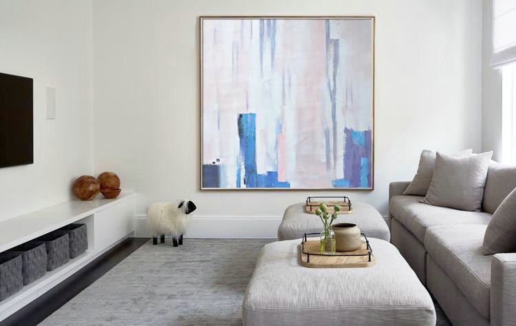 Handmade Extra Large Contemporary Painting,Oversized Contemporary Art,Oversized Custom Canvas Art,White,Pink,Violet Ash.etc